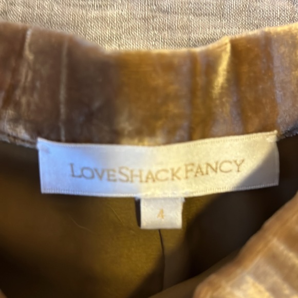 Loveshackfancy golden brown velvet mini skirt sz 4 - Picture 2 of 4